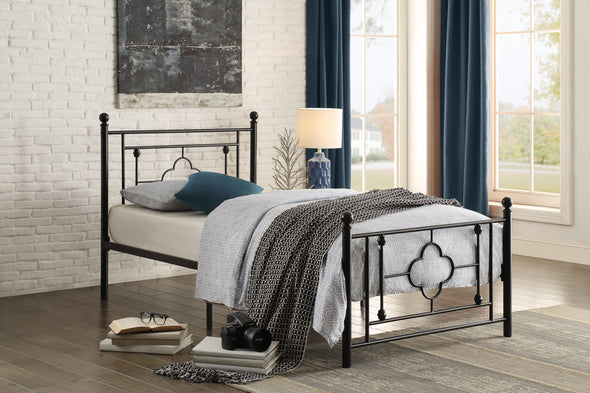Morris Black Twin Metal Platform Bed | 2051 - Luna Furniture