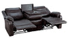 Yerba Brown Microfiber Lay Flat Reclining Living Room Set - Luna Furniture