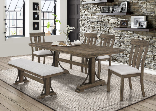 Quincy Grayish Brown Dining Table