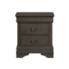 Louis Philip Stained Gray Nightstand - Luna Furniture