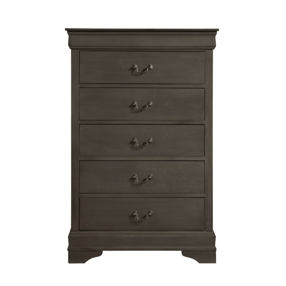 Mayville Stained Gray Sleigh Bedroom Set - Luna Furniture