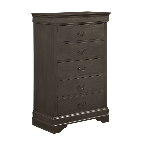 Louis Philip Stained Gray Chest - Luna Furniture