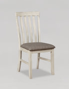 Nina White/Brown Side Chair, Set of 2