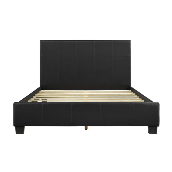 Lorenzi Black Upholstered Platform Bedroom Set