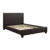 Lorenzi Dark Brown King Upholstered Platform Bed