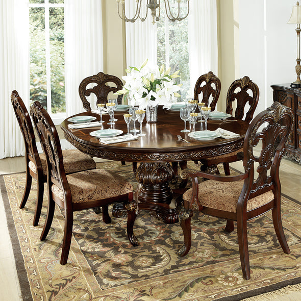 Deryn Park Cherry Extendable Round/Oval Dining Table -  - Luna Furniture