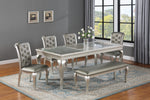 Caldwell Silver Champagne Extendable Dining Set
