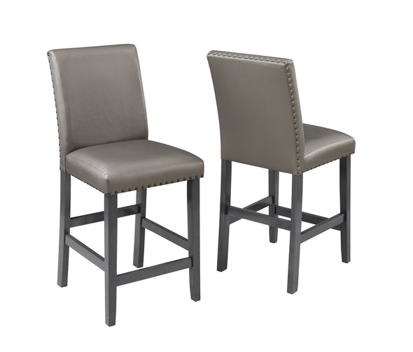Bankston Gray Counter Height Chair, Set of 2 - Luna Furniture