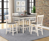 Broody White/Gray 5-Piece Counter Height Set
