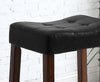 Kent 24" Black Saddle Counter Stool, Set of 2 -  - Luna Furniture