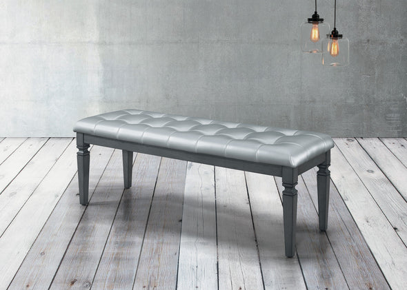Allura Gray Bedroom Bench - Luna Furniture