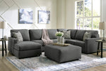 Edenfield Charcoal 3-Piece LAF Chaise Sectional