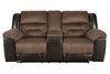 Earhart Chestnut Reclining Loveseat with Console -  - Luna Furniture