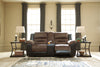 Earhart Chestnut Reclining Loveseat with Console -  - Luna Furniture