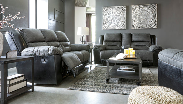 Earhart Slate Reclining Living Room Set - Luna Furniture