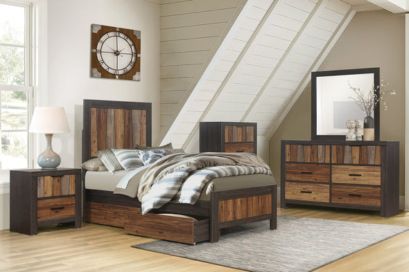 Cooper Wire Brushed Storage Panel Youth Bedroom Set
