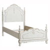 Cinderella Antique White Twin Poster Bed