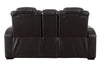 Party Time Midnight Power Reclining Loveseat with Console -  - Luna Furniture