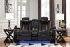 Party Time Midnight Power Reclining Loveseat with Console -  - Luna Furniture