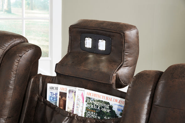 Game Zone Bark Power Reclining Living Room Set with Adjustable Headrest - Luna Furniture
