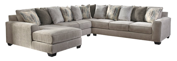 Ardsley Pewter LAF Large Sectional - Luna Furniture