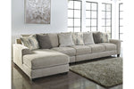 Ardsley Pewter 3-Piece Large LAF Sofa Chaise