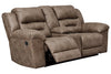 Stoneland Fossil Reclining Loveseat with Console -  - Luna Furniture
