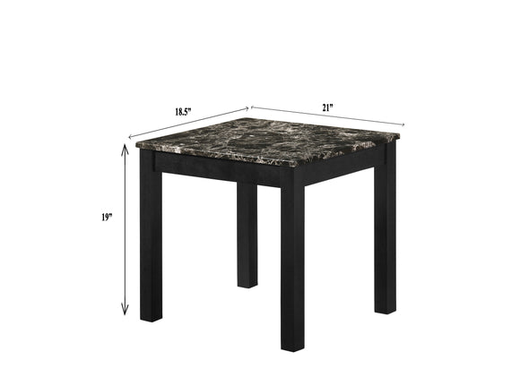 Thurner Marble Black 3-Piece Coffee Table Set
