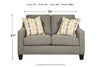 Daylon Graphite Loveseat -  - Luna Furniture