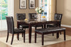 Teague Espresso Faux-Marble Top Dining Set -  - Luna Furniture