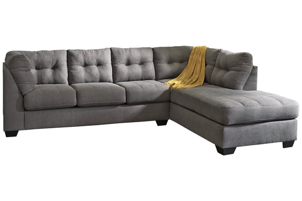 Maier Charcoal 2-Piece RAF Chaise Sleeper Sectional