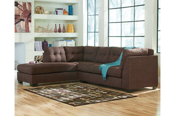 Maier Walnut 2-Piece LAF Chaise Sectional