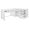 4522WH*3 3pc Corner Desk (Desk+Corner+Credenza) - Luna Furniture