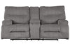 Coombs Charcoal Power Reclining Loveseat with Console -  - Luna Furniture