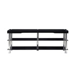 Hakea Black Glass-Top 62” TV Stand - Luna Furniture