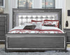 Allura Gray King LED Upholstered Panel Bed - Luna Furniture