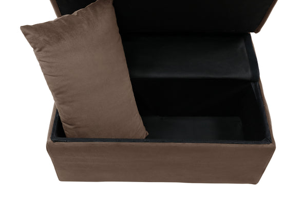 4615-F2 Lift Top Storage Bench with Pull-out Bed - Luna Furniture