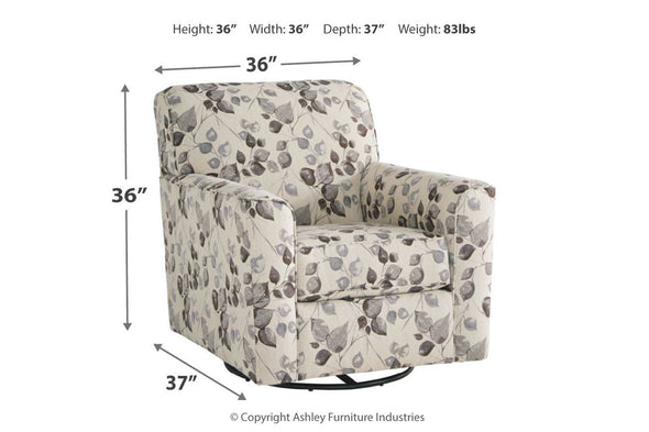 Abney Platinum Accent Chair -  - Luna Furniture