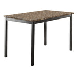 Flannery Black/Brown Faux Marble-Top Dining Table -  - Luna Furniture