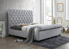 Kate Gray King Upholstered Sleigh Platform Bed - Luna Furniture