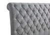 Kate Gray King Upholstered Sleigh Platform Bed - Luna Furniture