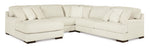 Zada Ivory 4-Piece LAF Chaise Sectional