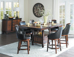 Bayshore Brown Extendable Counter Height Set - Luna Furniture