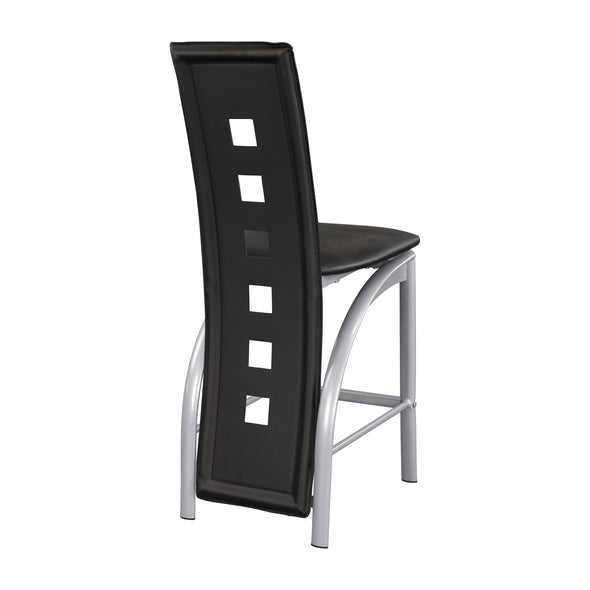 Sona Black/Silver Counter Chair, Set of 2 -  - Luna Furniture