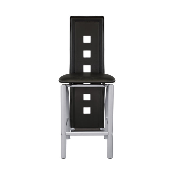 Sona Black/Silver Counter Height Set -  - Luna Furniture