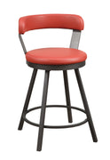 Appert Red/Dark Gray Swivel Counter Chair, Set of 2 - Homelegance - Luna Furniture