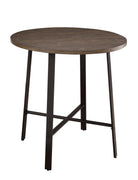 Chevre Brown/Gray Round Counter Height Table -  - Luna Furniture