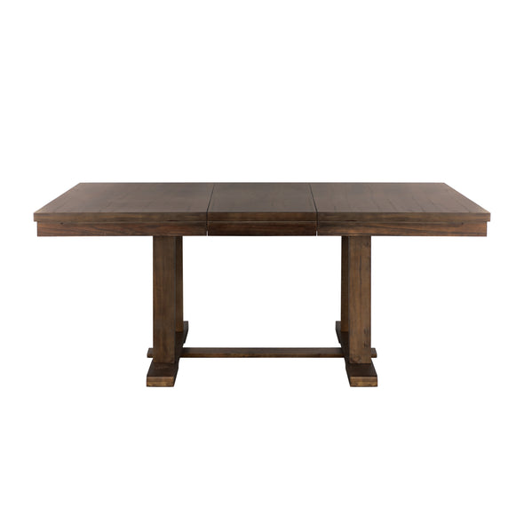 Wieland Rustic Brown Extendable Dining Set