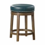 5681GEN-24 Round Swivel Counter Height Stool, Green, Set of 2 - Luna Furniture