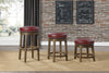 5681RED-24 Round Swivel Counter Height Stool, Red, Set of 2 - Luna Furniture